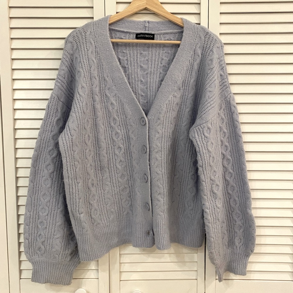Lavender Button Up Sweater/Cardigan